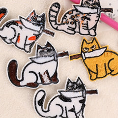 5pcs Cat Embroidery DIY Patch for Clothes Backpack Hat
