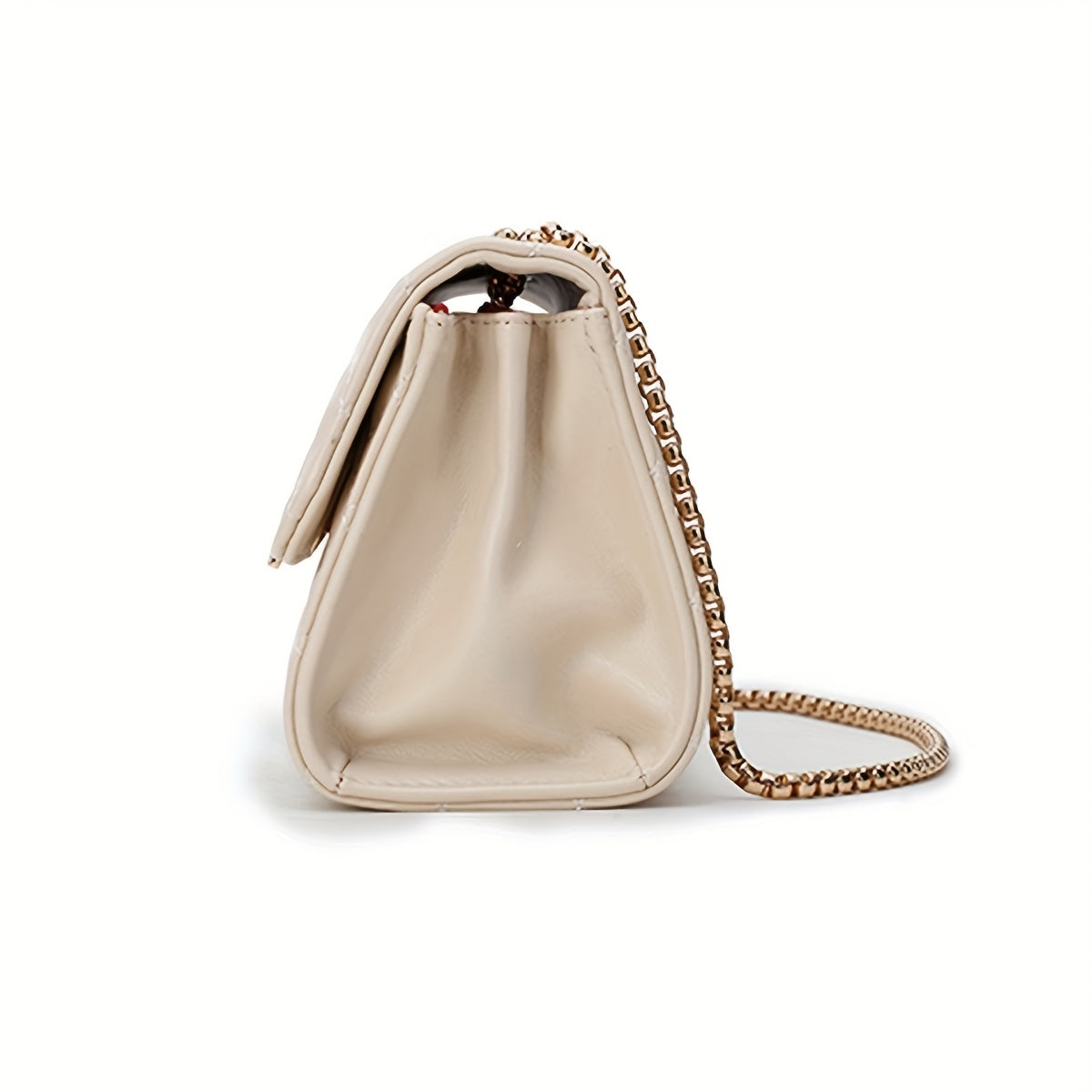 Stylish Crossbody Bag Leather Small Square Bag Chain Women's Bag