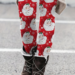 Santa Claus High Waist Leggings for Women