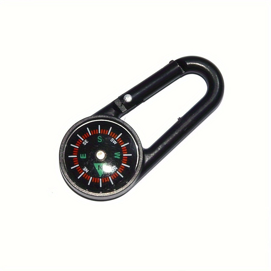 Plastic Carabiner Compass Keychain for Outdoor Camping