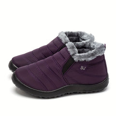 Women's Waterproof Medium Tube Snow Shoes Non-slip Warm Hiking Shoes