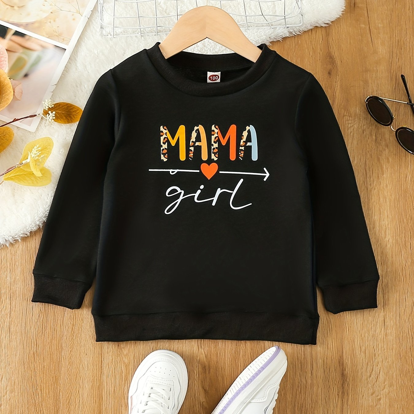 Girl's Crew Neck Sweatshirt Top w/ Long Sleeves