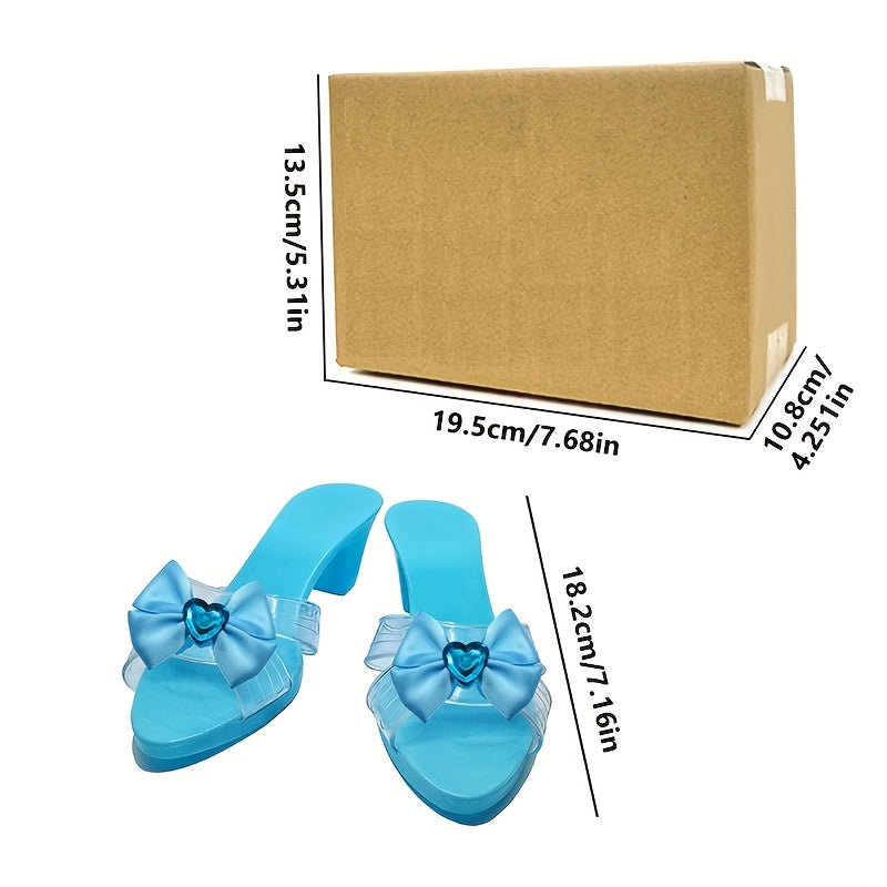 Girls Crystal High Heel Princess Shoes, Ages 3-6