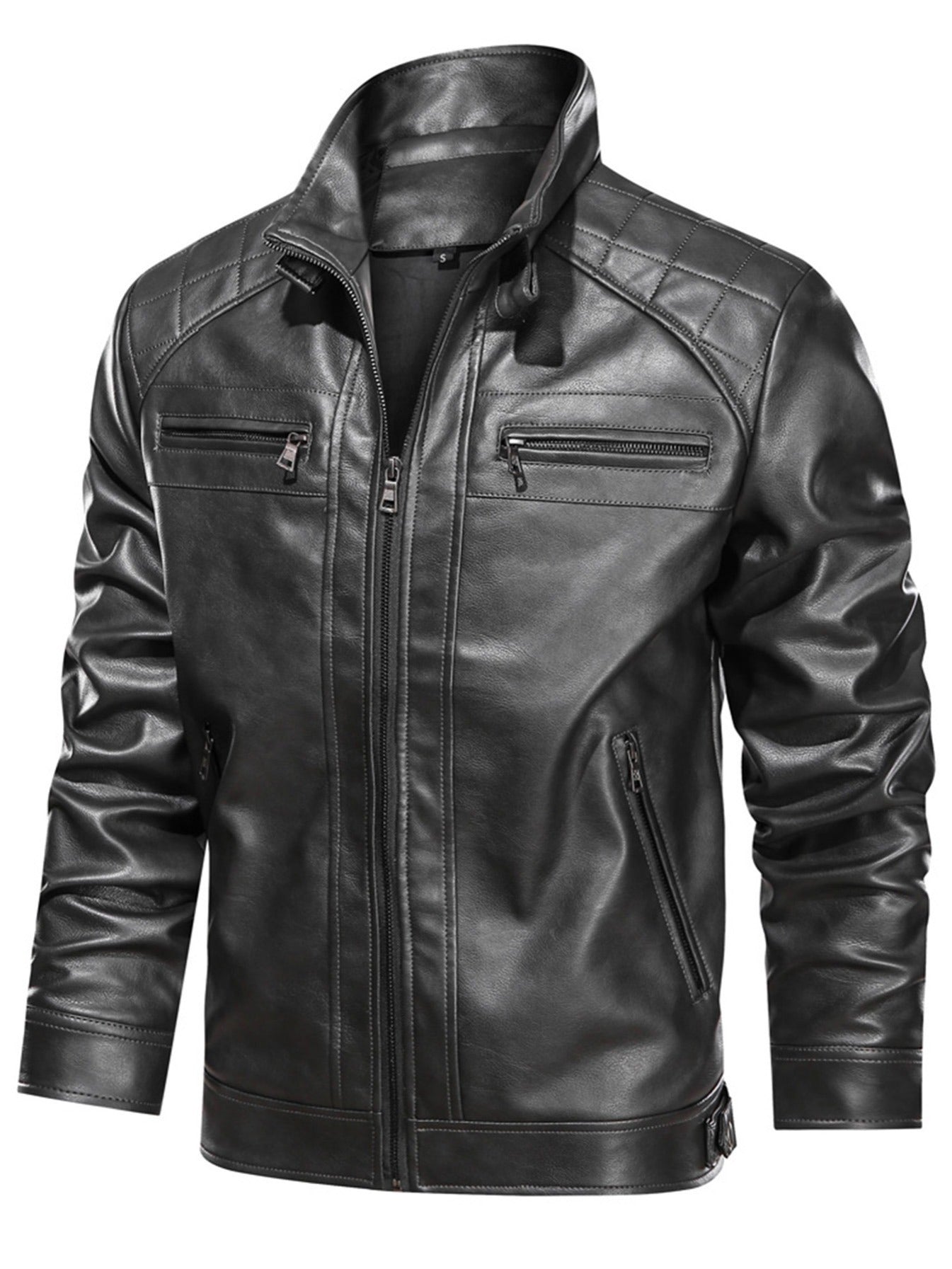 Men's Biker PU Jacket - Stylish and durable outerwear for bikers