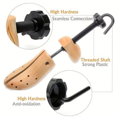 Unisex Shoe Clogs Shaping Frame Pine Adjustable Flats High Heel Boots Stretcher