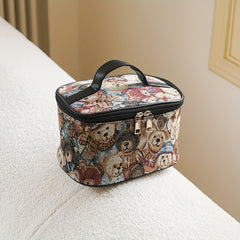 Bears Pattern Makeup Organizer Bag Portable Cosmetic Brush Storage Bag