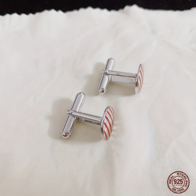 925 Silver Cufflinks Men's High Suit Button Shirt Studs Accessories
