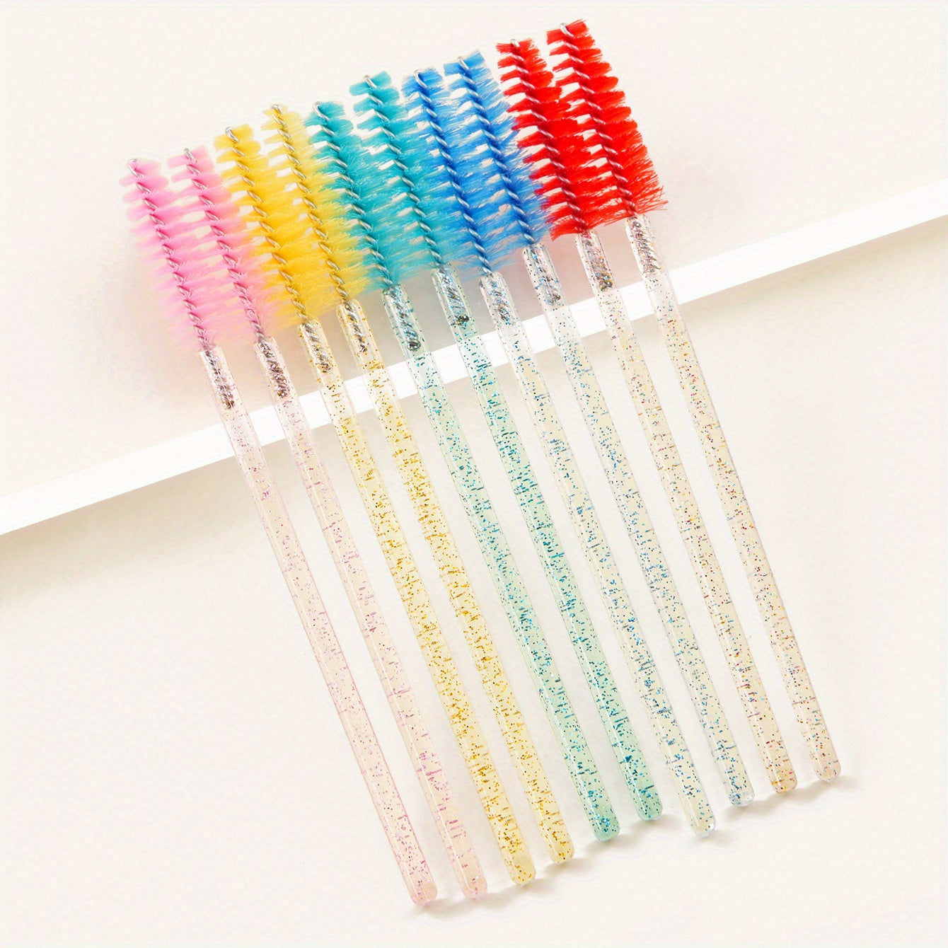 10pcs Crystal Eyelash Brush Spoolie Brushes for Extensions & Mascara