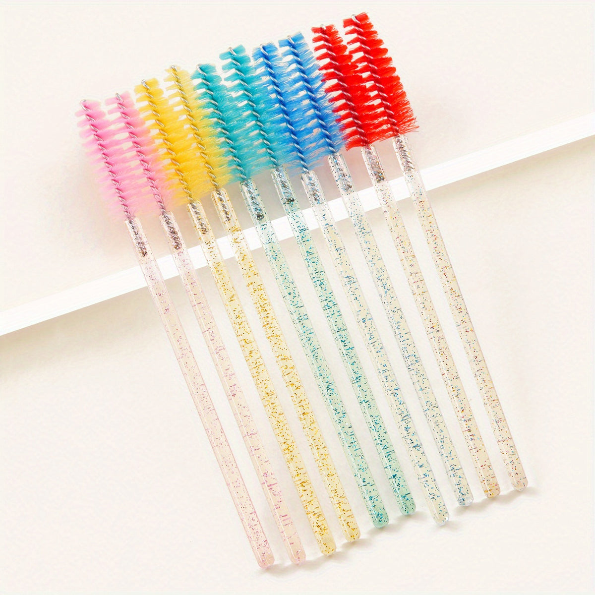 10pcs Crystal Eyelash Brush Spoolie Brushes for Extensions & Mascara
