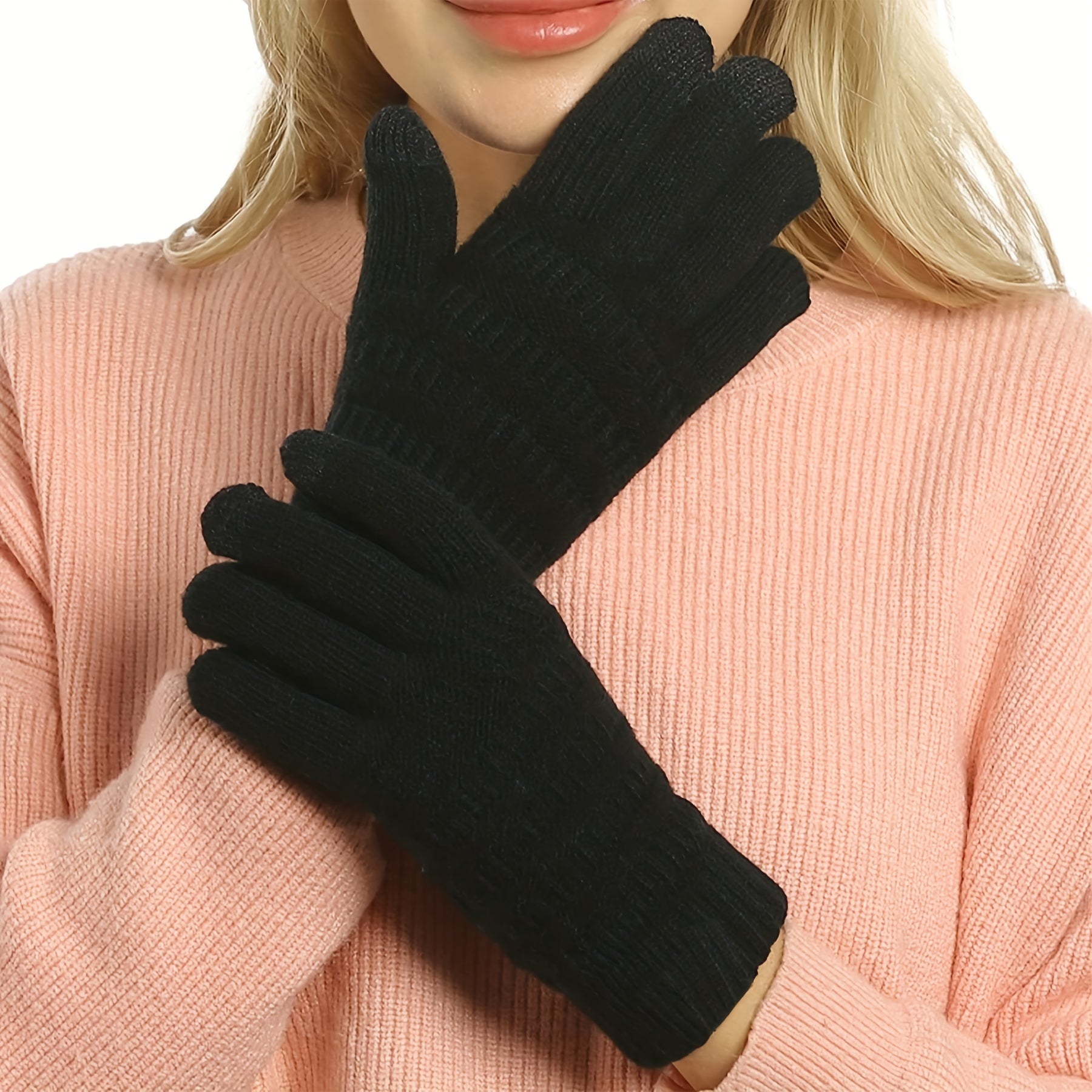 Plush Warm Gloves Soft Short Gloves Windproof Outdoor Riding Gloves