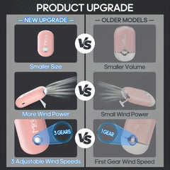 Mini Lash Fan Portable Fan Dryer Rechargeable Type C Fan