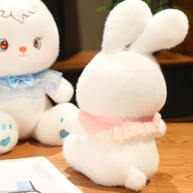 2pcs Rabbit Plush Dolls Soft Polyester Plush Toys with Bow Ties