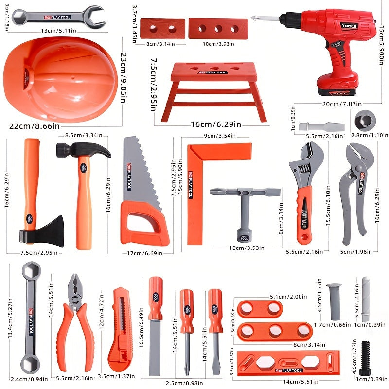 Kids' Simulated Tool Set Screwdriver Repair Tools Construction Studio Gift