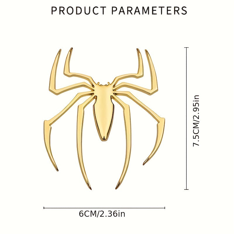 Spider Car Metal Sticker 3D Stereo Body Side Tail Motorcycle Flower