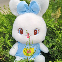 30cm Bunny Doll with Apron Stuffed Animal - Pink & Outfits - Birthday Gift
