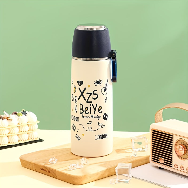 500ml Stainless Steel Insulation Water Cup Cartoon Print Bottle