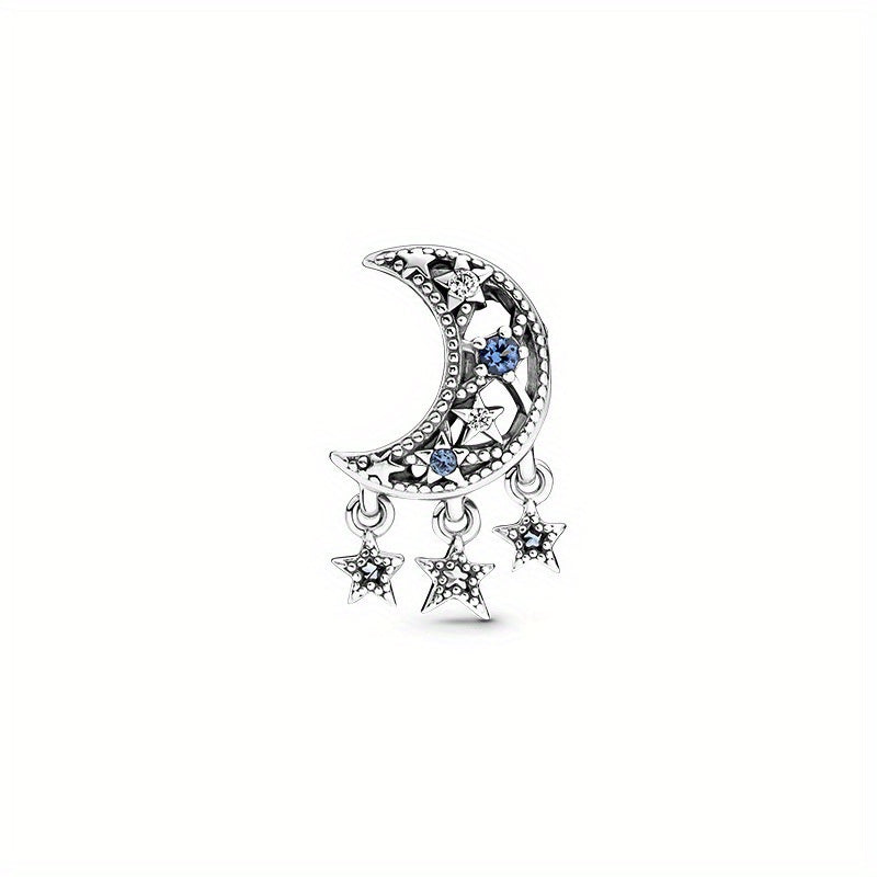 Rhinestone Decor Silver Space Astronaut Bead for DIY Jewelry
