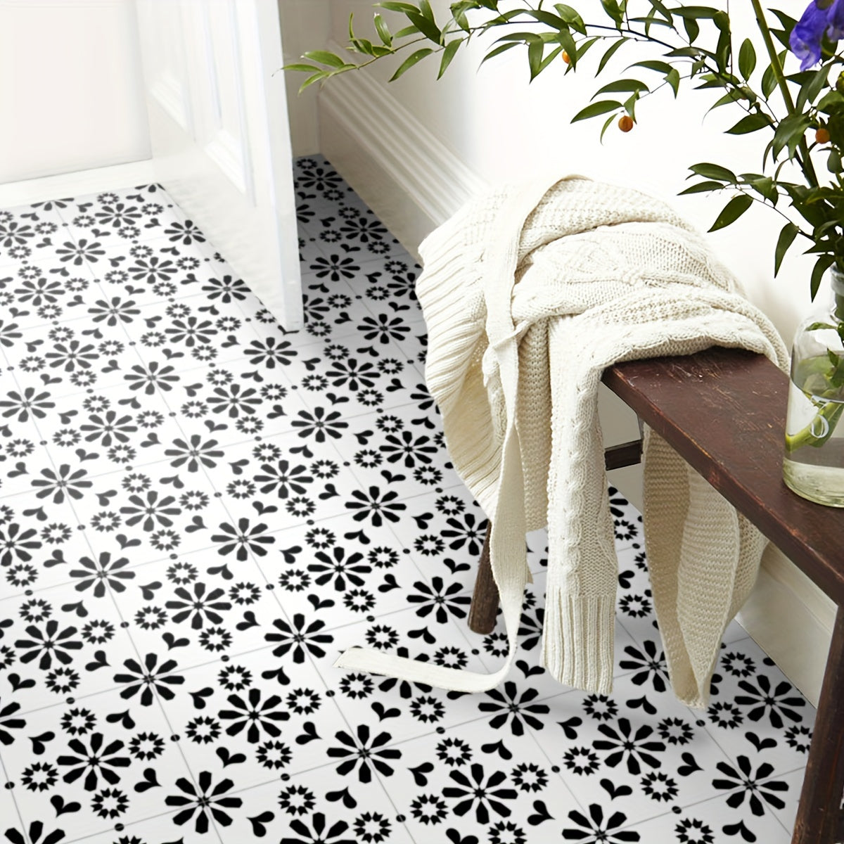 9pcs Moroccan Style Tile Sticker for Home Decor