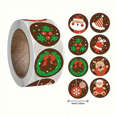500pcs Christmas Cartoon Sticker Gift Decoration Label Self-adhesive