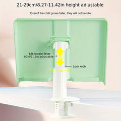 Deskside Bookshelf with Lift Function, Rotating Green Office Bookshelf