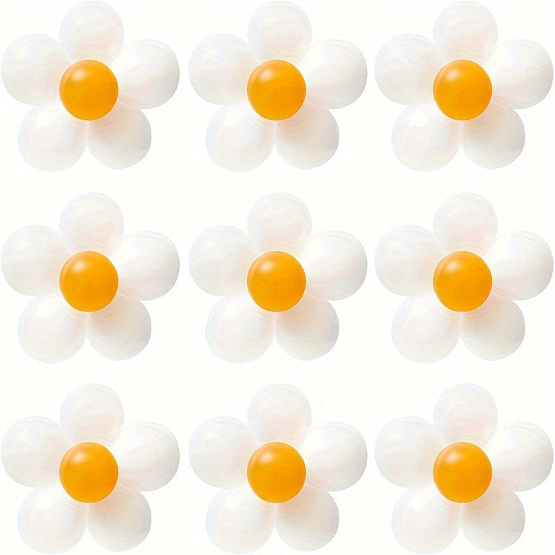 64pcs Daisy Shape Latex Balloon Set for Wedding Birthday Anniversary Graduation