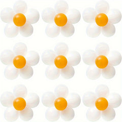 64pcs Daisy Shape Latex Balloon Set for Wedding Birthday Anniversary Graduation