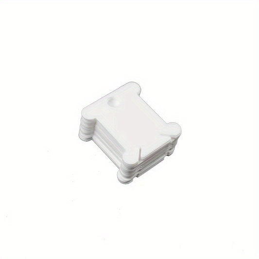 30pcs Plastic Floss Bobbins Transparent Winding Plate Cross Stitch Organizer