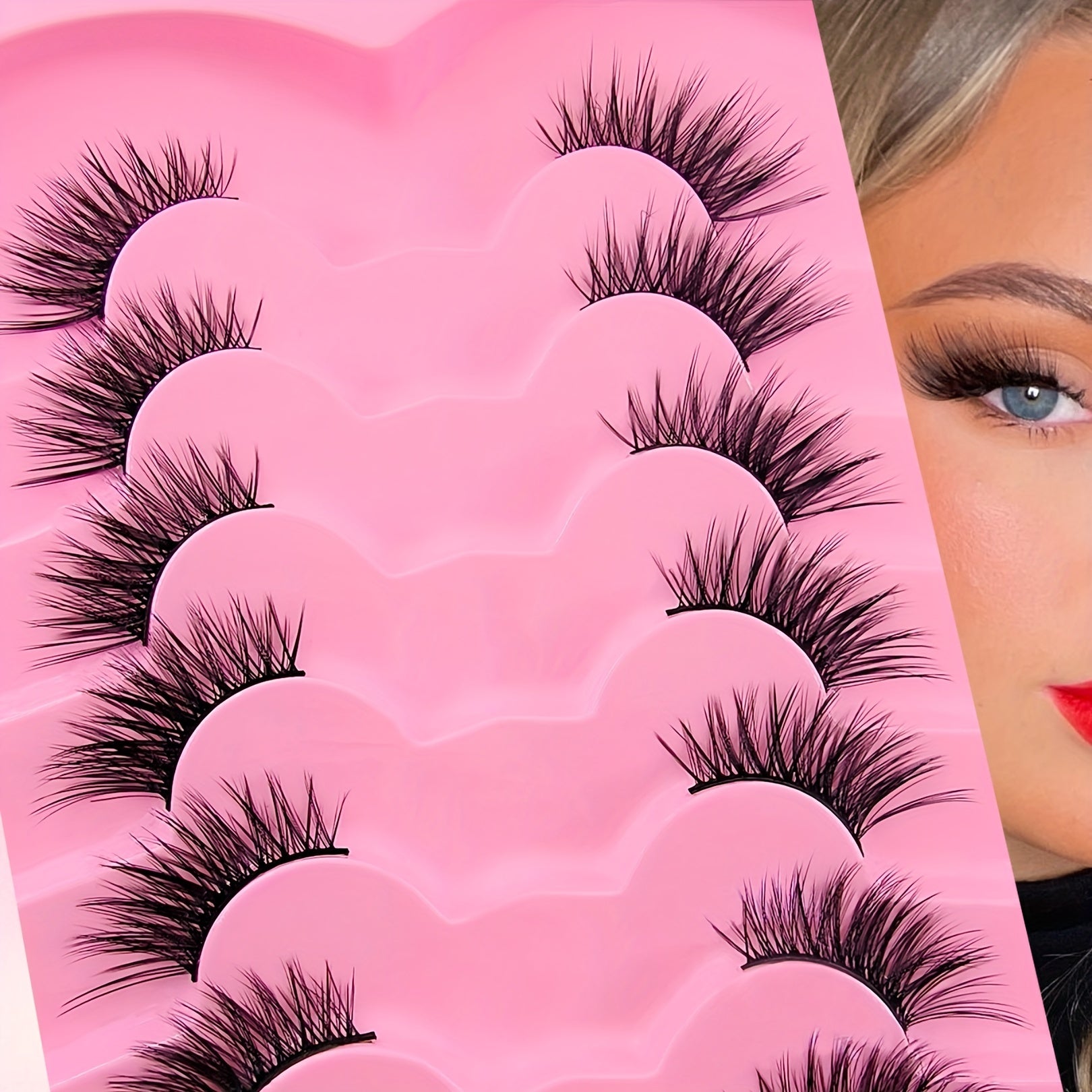 7 Pairs Cross Thick Fluffy Faux Mink False Eyelashes