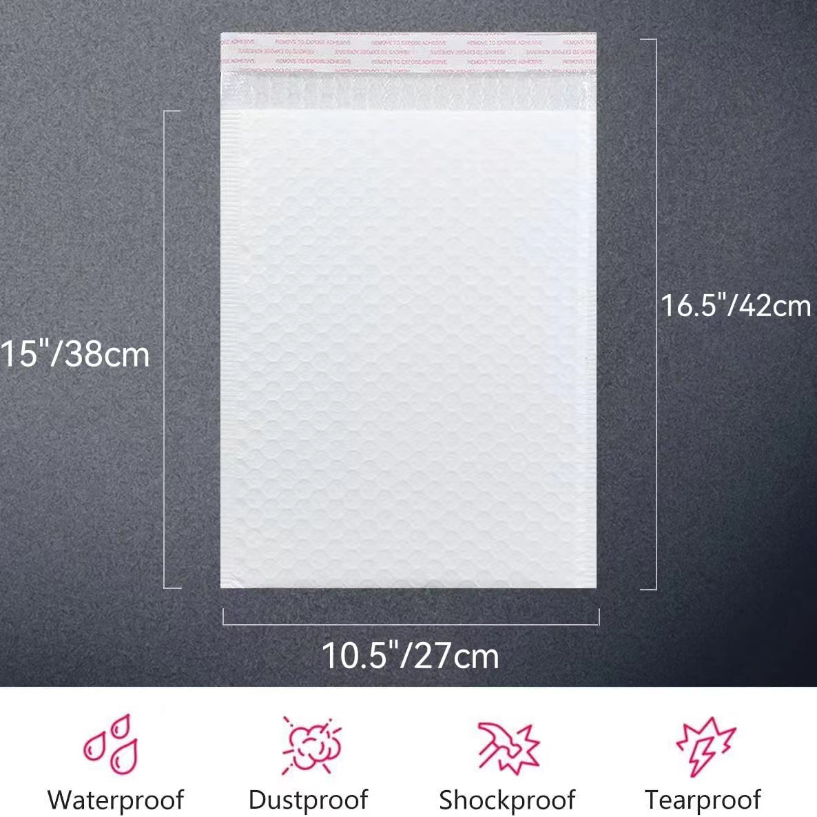 25 Pack Bubble Mailers Self Seal Padded Envelopes Waterproof Bags