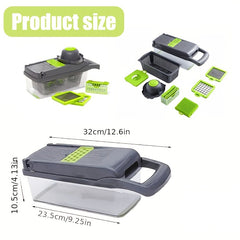 16pcs Veggie Chopper With Container 16 In 1 Adjustable Slicer blade