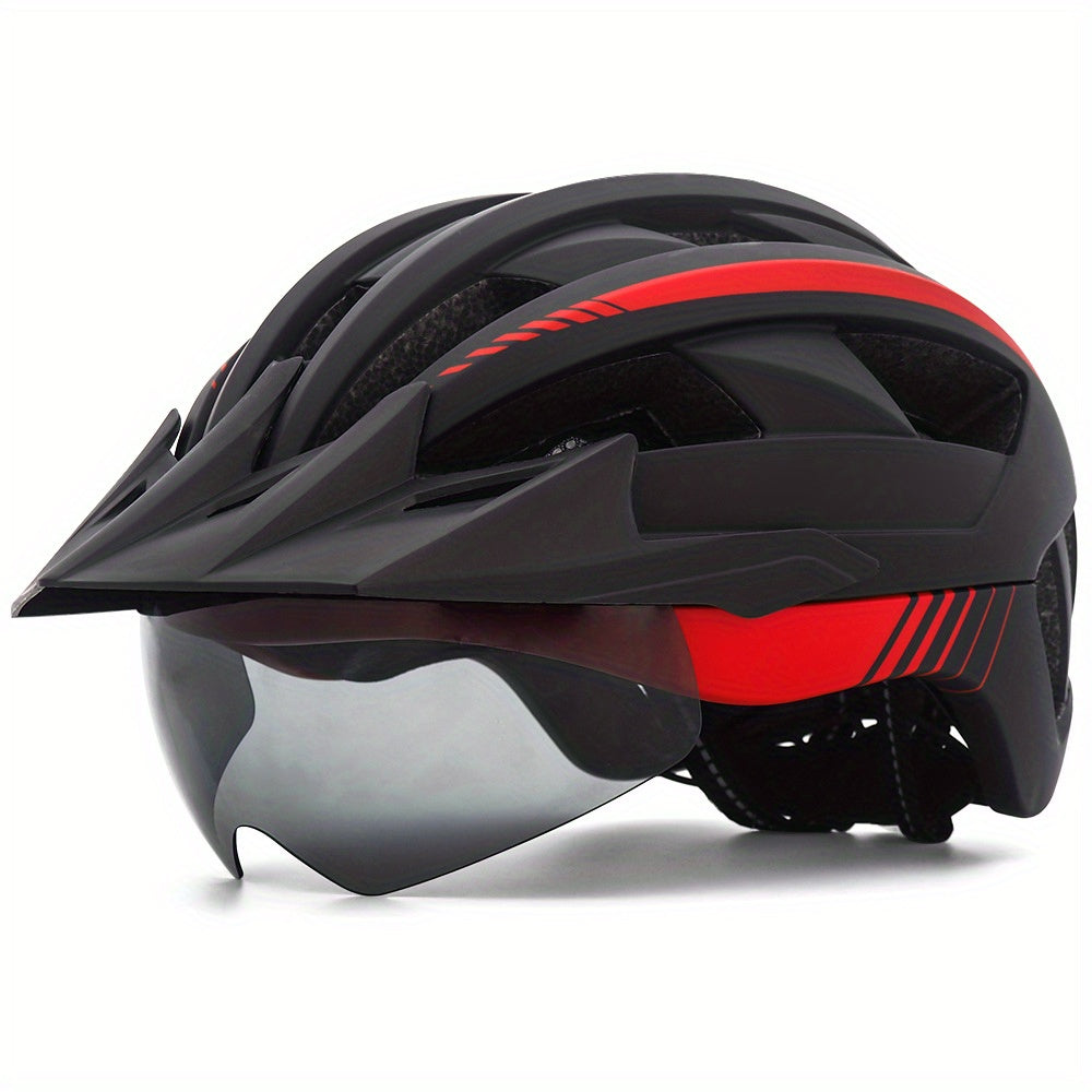 Mountain Road Bike Helmet With Goggles And Brim