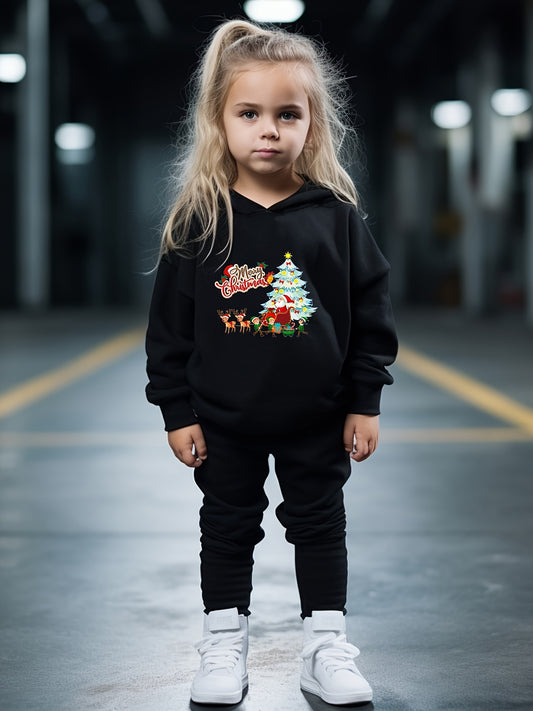 OERYUI 2pcs Christmas Night Print Hoodies Pants Set For Boys Girls
