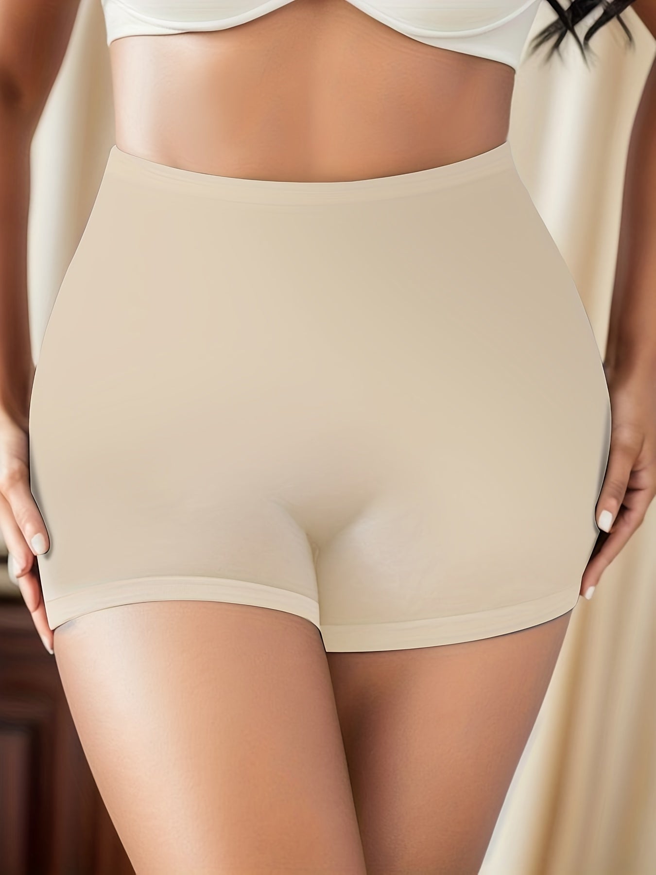3 Pack Plus Size Seamless Tummy Control Boy Shorts Set