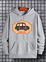 'London' Print Hoodie Hoodies For Men Men s Casual Pullover Hooded Sweatshirt