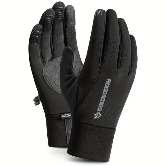 Men's Windproof Waterproof Cycling Gloves Fleece Lining Touch Screen Warm Gloves