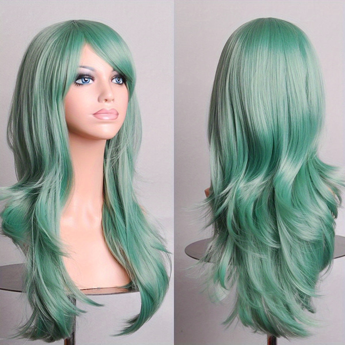 Long Curly Synthetic Wig With Bangs for Halloween Cosplay