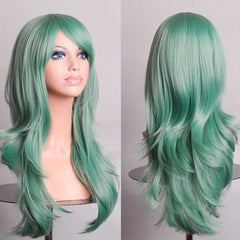 Long Curly Synthetic Wig With Bangs for Halloween Cosplay