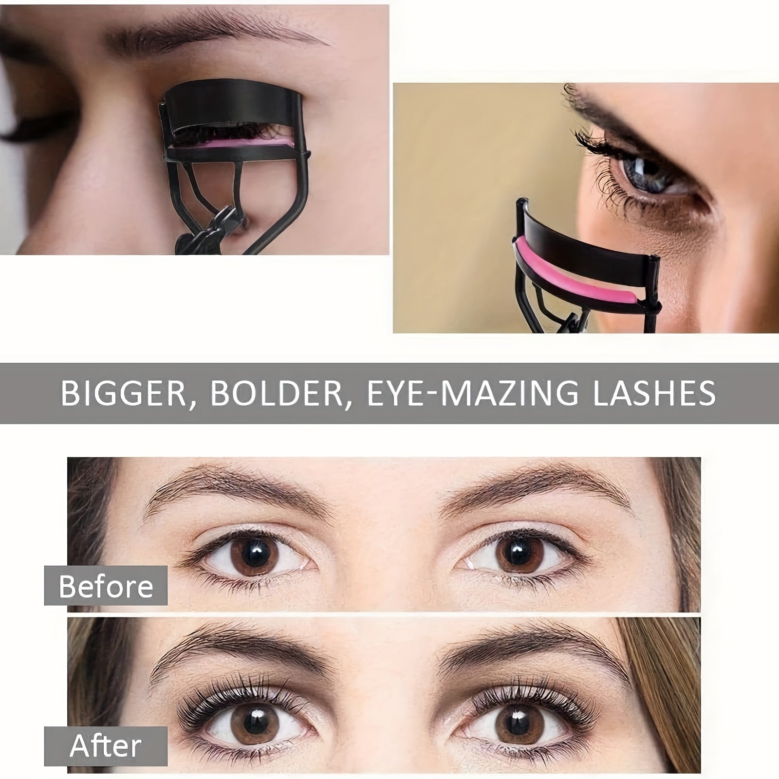 Eyelash Curlers Kit with Eyelash Applicator Tool and Grooming Brush