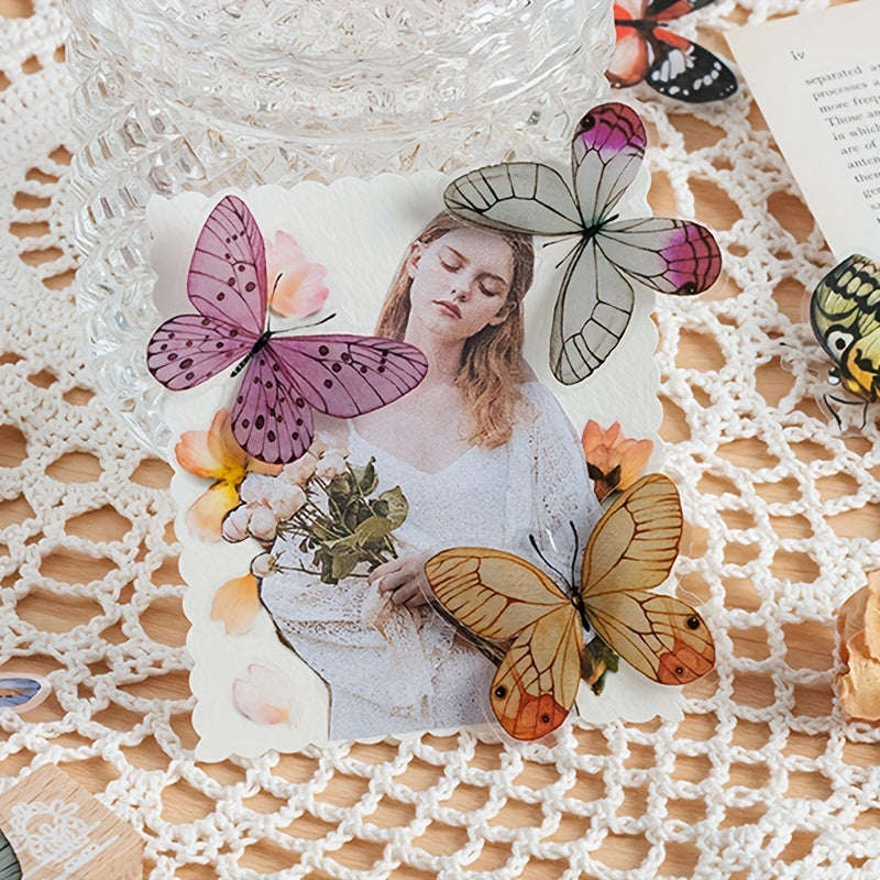 40 Butterfly Cartoon Stickers Pack for Water Cup Notebook Phone Decor