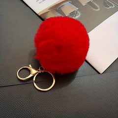 Fur Ball Pendant Women's Bag Accessories Keychain Pendant