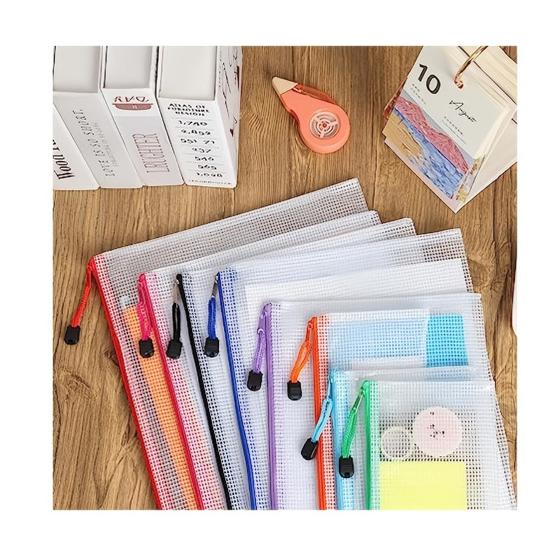 30 Pack Waterproof PVC Mesh Zipper Pouches for Travel Office & Home
