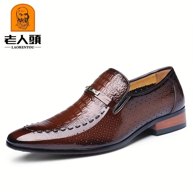 LAORENTOU Men's Leather Dress Shoes Lightweight Formal Shoes