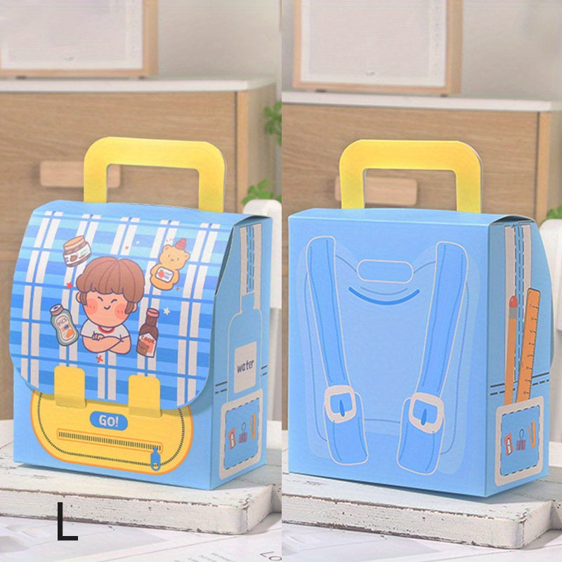 Cartoon Backpack Shaped Baking Snack Box