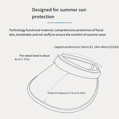 Breathable Ponytail Visor Hat UV Protection Sun Hat