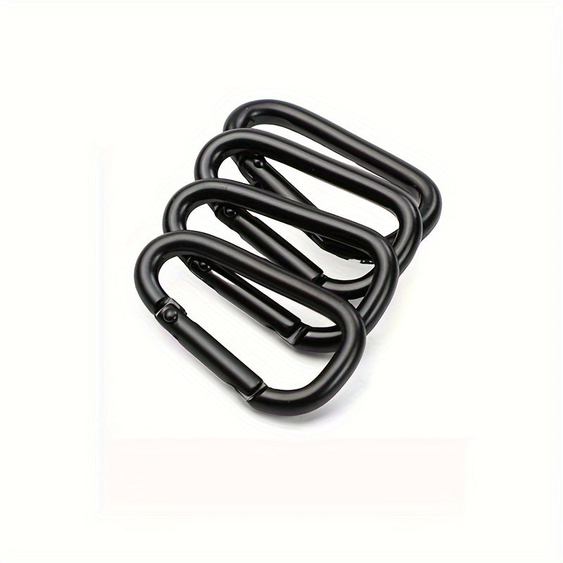 10pcs Mini Aluminum Carabiner Clip Keychain D Shape 8 Shape Mountaineering