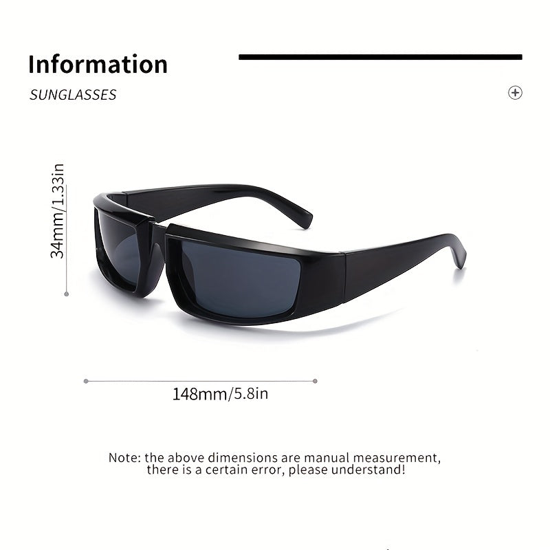 Y2K Wrap Around Sunglasses Futuristic Outdoor Eyewear UV400
