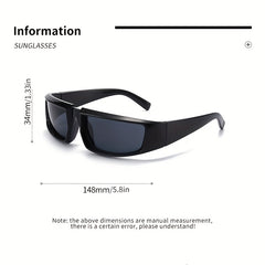 Y2K Wrap Around Sunglasses Futuristic Outdoor Eyewear UV400