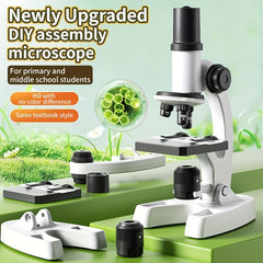 Student Microscope Kit 300X 1200X Zoom Science Microscope Durable PC Material