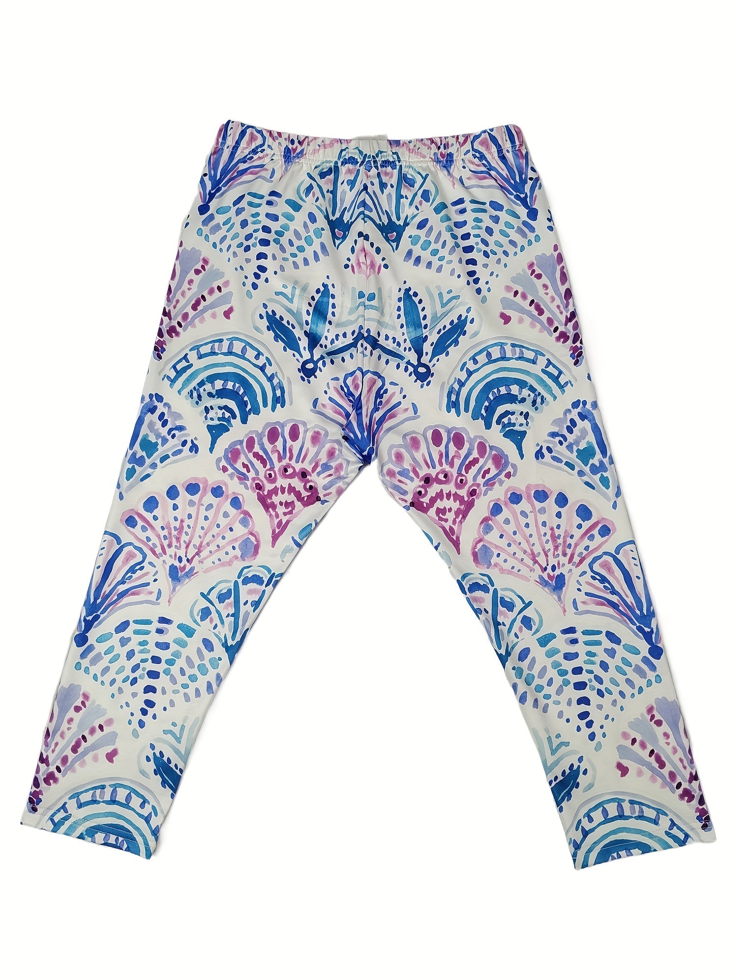 Women's All Over Print Capris Leggings High Waist Elastic Leggings