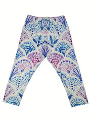 Women's All Over Print Capris Leggings High Waist Elastic Leggings